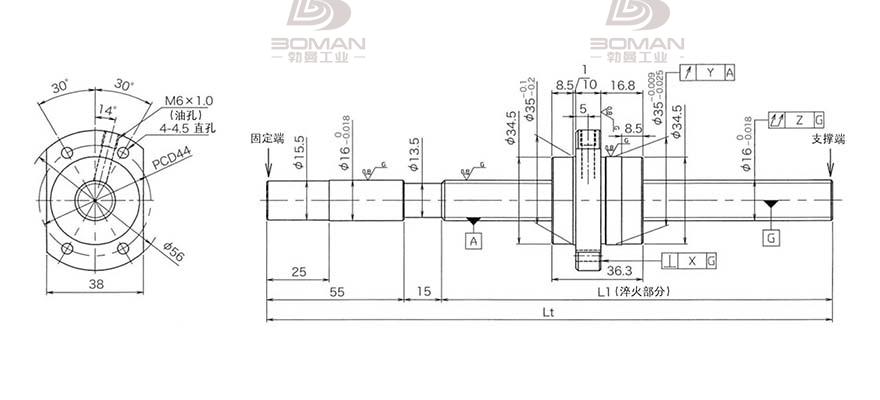 KURODA HG1632QS-HEZR-1100A 日本黑田丝杆