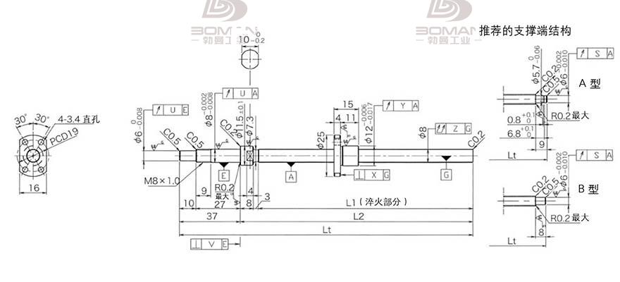 KURODA DP0801JS-HDNR-0260B-C3S 黑田丝杆贵吗